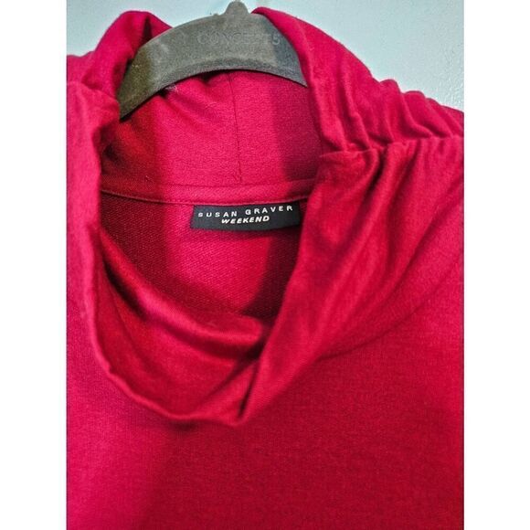 Susan Graver Weekend red turtleneck top. Size 4X. - Picture 3 of 6